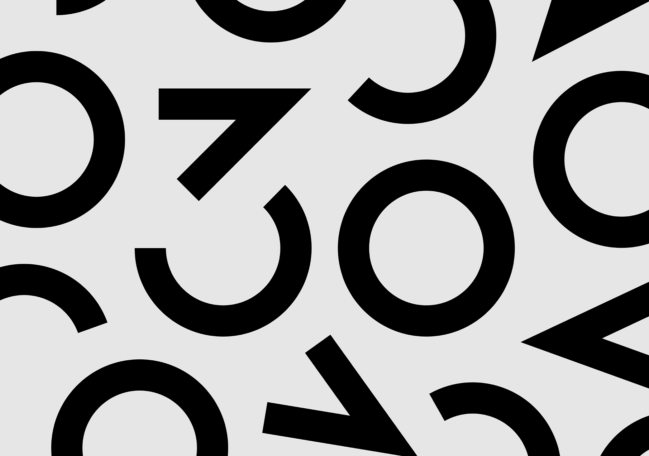 Graphic brand pattern using the letters C and O