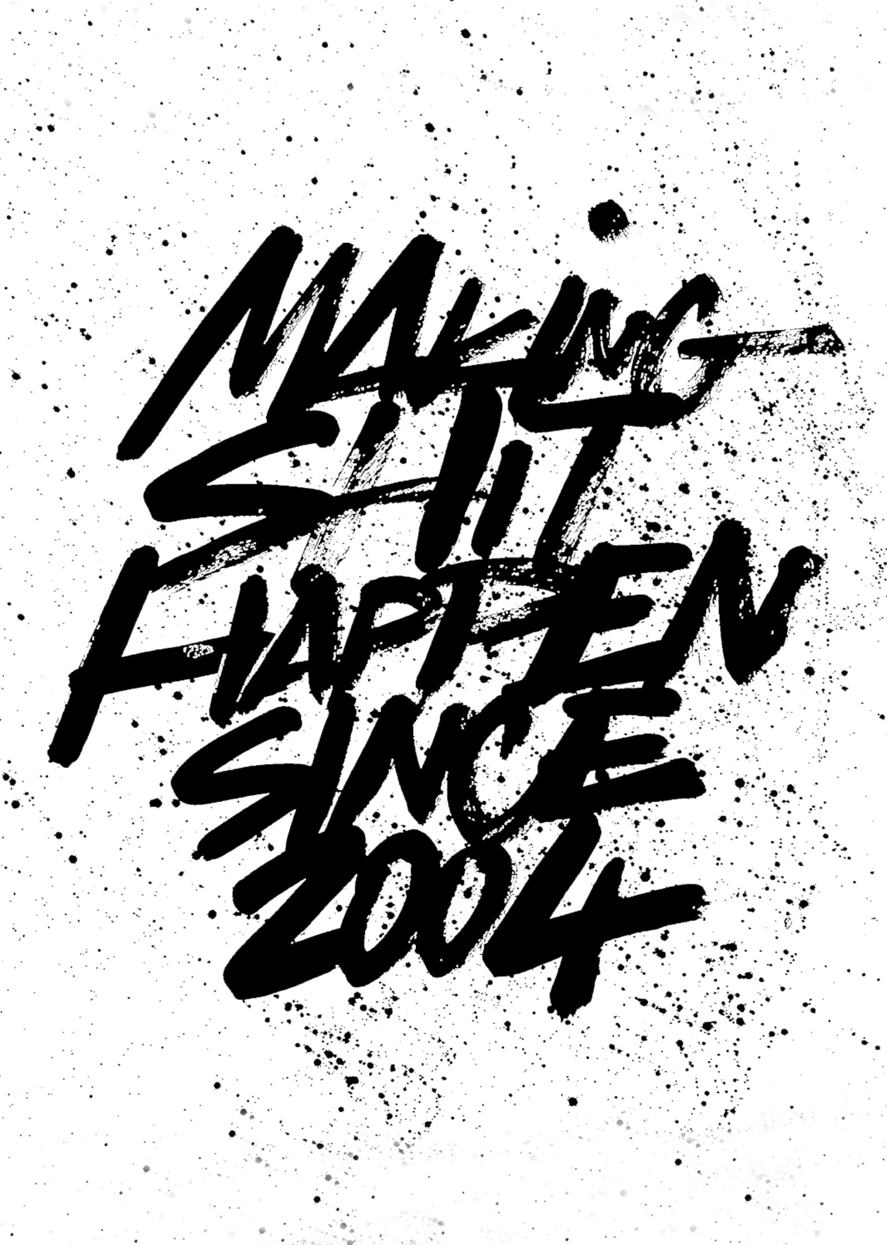 Hand drawn typographical design created by artist Rob Draper using the phrase 